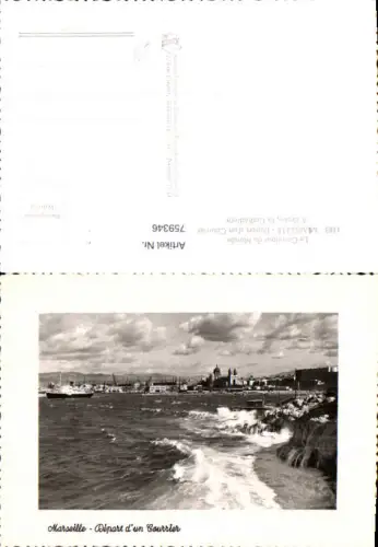 759346 Marseille, Départ d'un Courrier Département Bouches-du-Rhône France