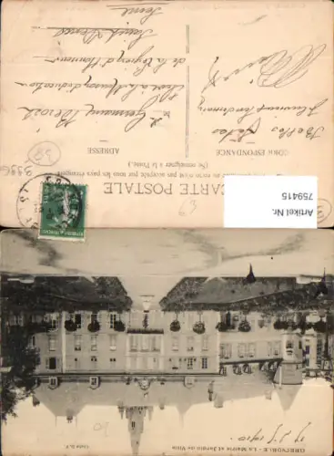 759415 Grenoble La Mairie et Jardin de Ville Dép. Isère France 1910