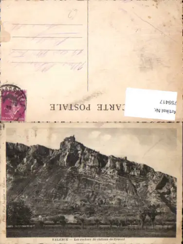 759417 Valence, Les rochers du château de Crussol Drôme France