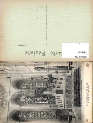 759454 Laon Cathédrale de Laon L'Autel Dept. Aisne France