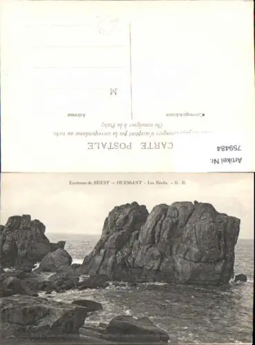 759484 Brest Ouessant Les Récifs Département Finistère France