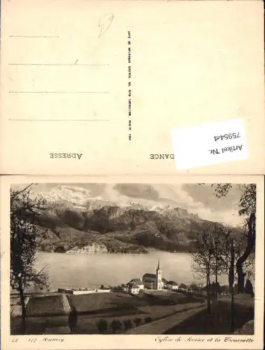 759544 Annecy, Église de Sevrier et la Tournette Dép. Haute-Savoie France