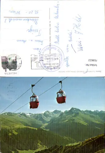759622 Davos Gondelbahn Schatzalp-Strela Prättigau Seilbahn Switzerland 1970