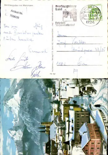 759639 Berchtesgaden mit Watzmann LK Berchtesgadener Land 1982