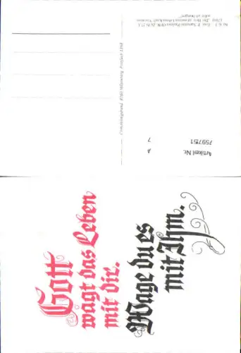 759751 Religion Spruch Verlag Miltenberg LK Miltenberg