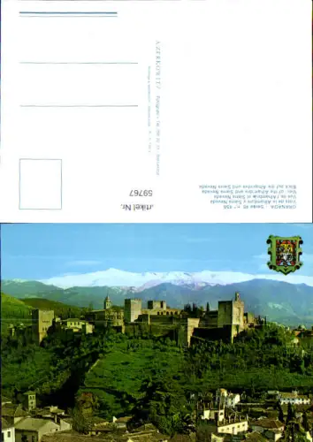 759767 Granada Blick auf die Alhambra und Sierra Nevada Province of Granada Spain