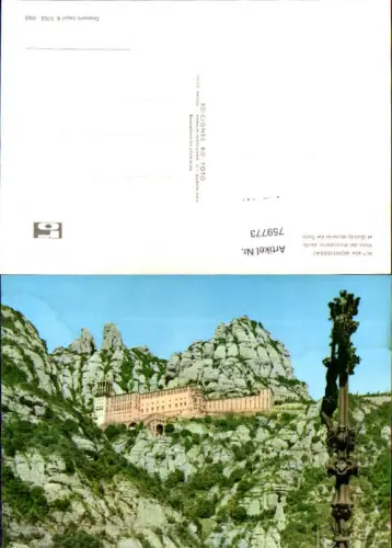 759773 Montserrat, Visto del Monasterio desde el Quinto Misterio de Dolor Province Barcelona Spain 1962