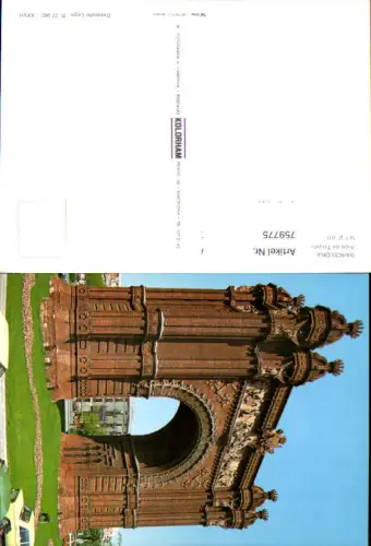 759775 Barcelona Arco de Triunfo Province of Barcelona Spain