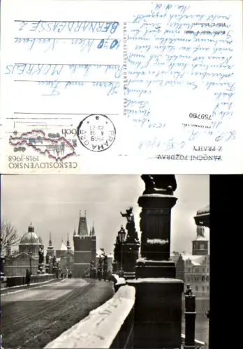 759790 Prag Karlsbrücke Hlavní město Praha Czech Republic 1968