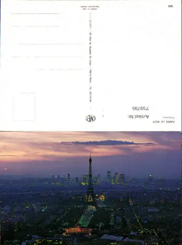 759795 Paris La Nuit Dept. Paris France