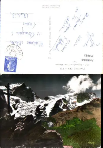 759833 Crépuscule en Haute Montagne Haute-Savoie Les Alpes France 1953