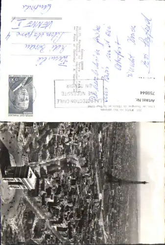759844 Paris, L'Arc de Triomphe Tour Eiffel Eiffelturm France 1962