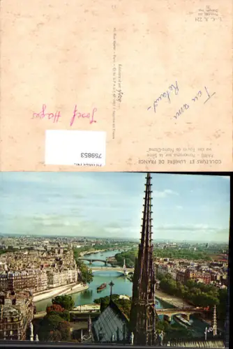 759853 Paris Seine vu des Tours de Notre-Dame Département Paris France 1962