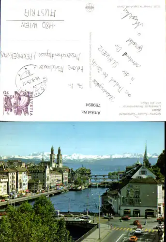 759894 Zürich Limmatquai, Grossmünster Bezirk Zürich Switzerland 1979