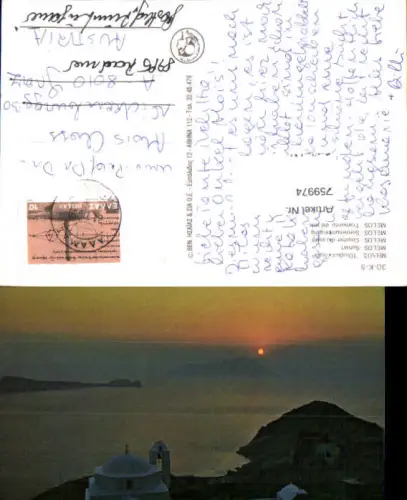 759974 Melos Sonnenuntergang Milos Greece