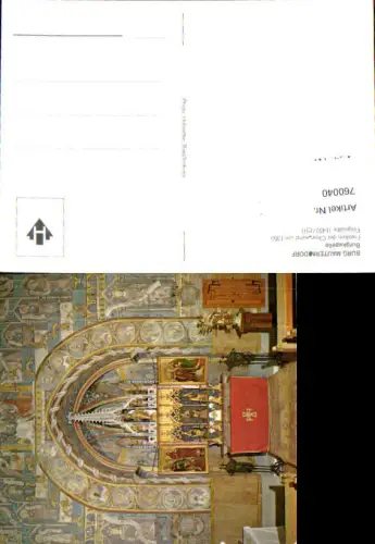 760040 Mauterndorf Burgkapelle Fresken der Chorwand Flügelaltar Bez. Tamsweg