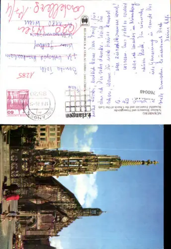 760048 Nürnberg Schöner Brunnen und Frauenkirche Nürnberg 1985