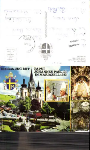 760248 Mariazell Papst Johannes Paul II. Bez. Bruck-Mürzzuschlag 1983