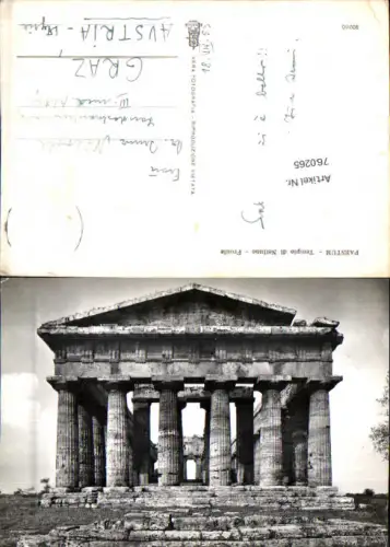 760265 Paestum Tempio di Nettuno Provinz Salerno Italy 1953