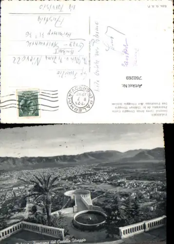 760269 Palermo Panorama dal Castello Utveggio Metropolitanstadt Palermo Italy 1956