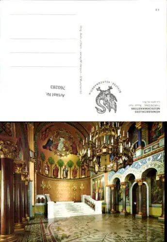 760283 Schloss Neuschwanstein Thronsaal Schwangau LK Ostallgäu