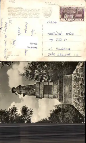 760290 Hrádek u Domažlic Pomník Jana Koziny Domažlice Czech Republic 1988