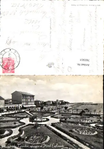 760351 Grado Giardini spiaggia ed Hotel Esplanade Gorizia Italy 1928