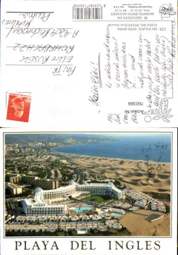 760366 Playa del Ingles Riu Palace Vista Aerea Provinz Las Palmas Spain 1989