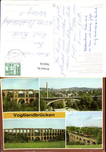 760576 Vogtlandbrücken LK Vogtlandkreis Vogtland Elstertalbrücke Plauen