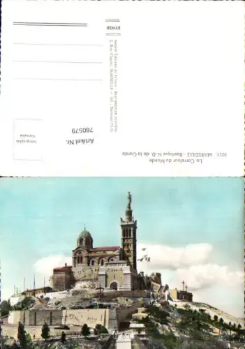 760579 Marseille Basilique N.-D. de la Garde Dép. Bouches-du-Rhône France