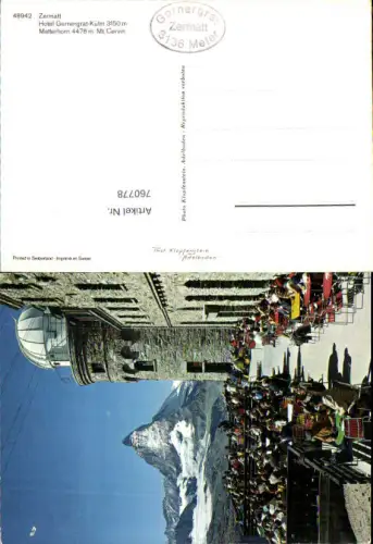 760778 Zermatt Gornergrat Matterhorn Bez. Visp Switzerland