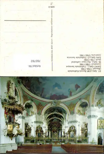 760782 St. Gallen Barock-Kathedrale Wahlkreis St. Gallen Switzerland