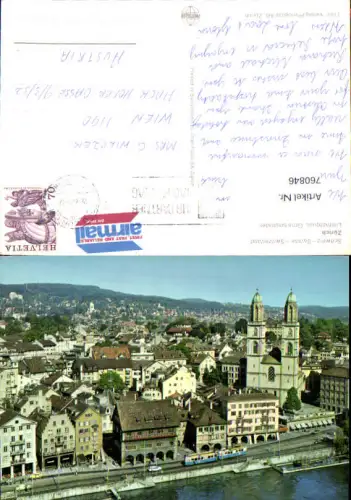 760846 Zürich Limmatquai Grossmünster Bez. Zürich Switzerland