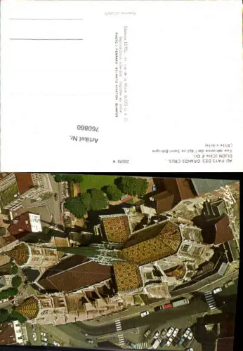 760860 DIJON Vue aérienne de l'église Saint-Bénigne Département Côte-d'Or France