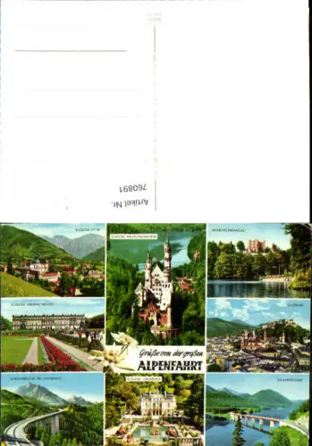 760891 Große Alpenfahrt Kloster Ettal LK Garmisch-Partenkirchen