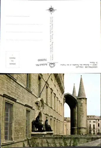 760900 Montpellier Entrée des Facultés et de l'église St Pierre Département Hérault France