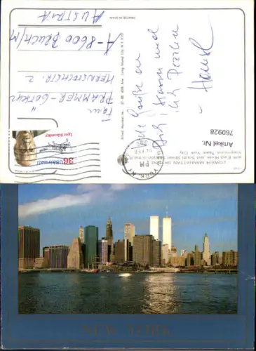 760928 New York City Lower Manhattan Skyline World Trade Center USA
