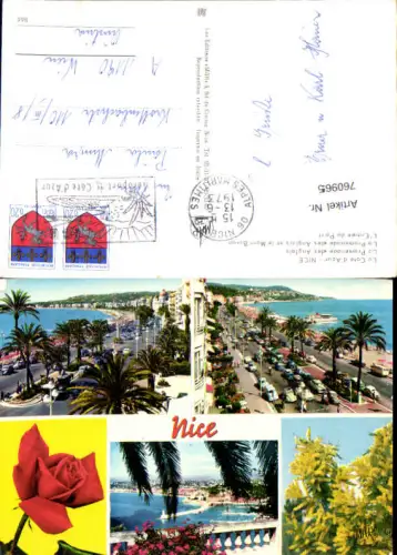 760965 Nice Département Alpes-Maritimes France Rose VW Käfer