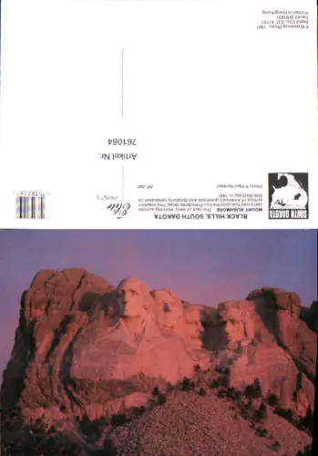 761084 Mount Rushmore Black Hills Pennington County USA
