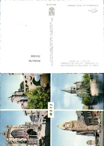 761099 Metz (La Cathédrale, La Porte des Allemands, La Gare Moselle France