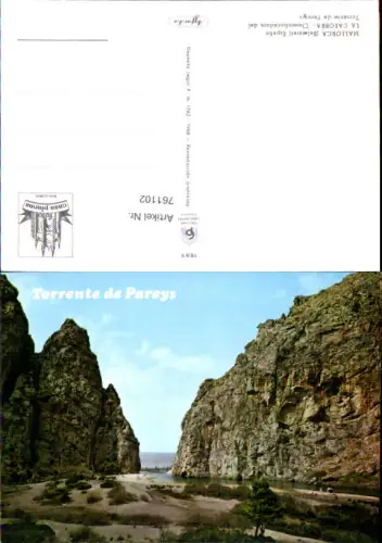 761102 La Calobra Torrent de Pareys Mallorca Spain