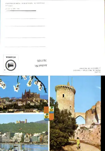 761105 Palma de Mallorca Catedral y castillo de Bellver Mallorca Spain