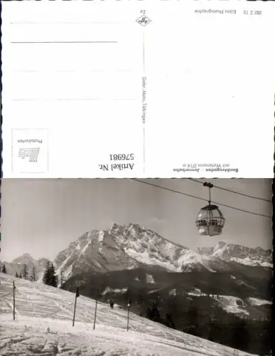 576981,Foto Ak Berchtesgaden Jennerbahn m. Watzmann Seilbahn Gondel