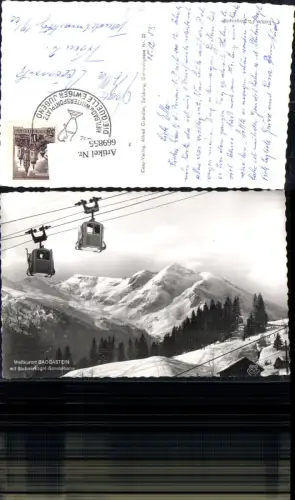 669855,Foto Ak Bad Gastein Stubnerkogel-Gondelbahn Bergbahn Seilbahn Gondel im Winter