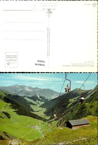 716635 Hintertux Blick v. d. Gletscherbahn Bergstation Zillertal Sessellift