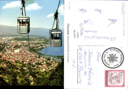 743617 Bregenz a. Bodensee mit Pfänderbahn Seilbahn Gondel