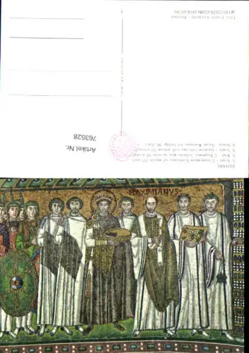 763528 Ravenna S. Vitale L'Imperatore Giustiniano col seguito Provinz Ravenna Italy