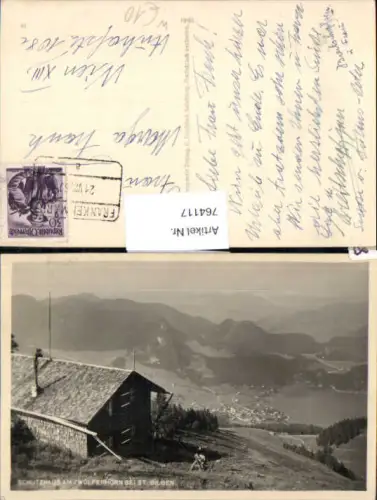 764117 St. Gilgen Schutzhaus am Zwölferhorn Wolfgangsee Bez. Salzburg-Umgebung