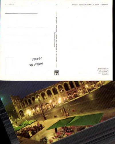 764364 Verona L'Arena di notte Provinz Verona Italy