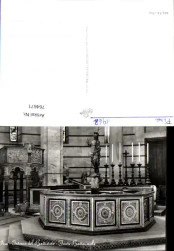 764671 Pisa Interno del Battistero Fonte Battesimale Provinz Pisa Italy